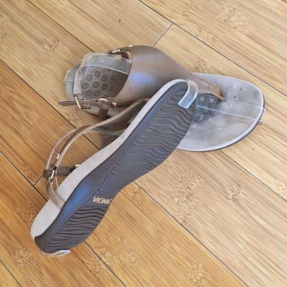 Vionic Kirra Leather Sandal Brown Size 8 Tan Comfort Shoes - Picture 6 of 15